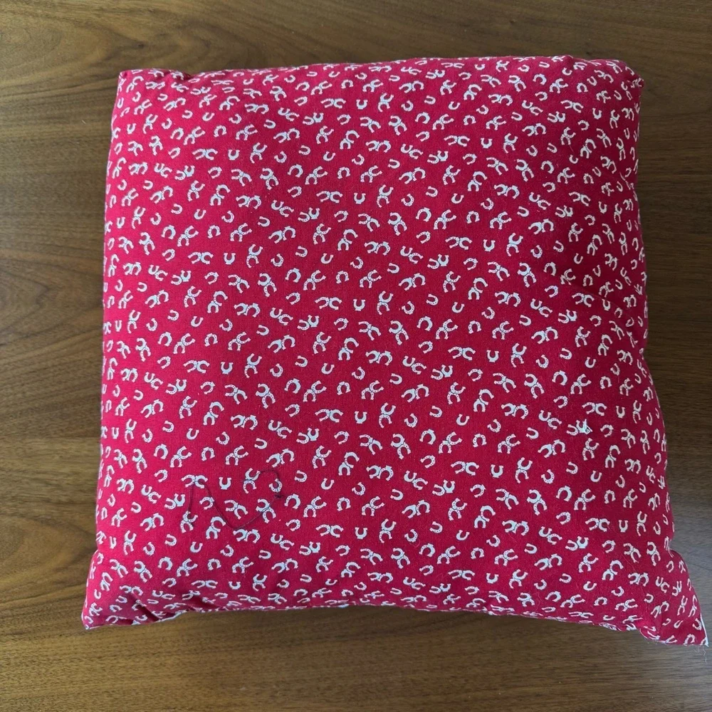 Vintage North Dakota Handkerchief Pillow Shabby Chic Retro Country Cabin Decor - Picture 5 of 6